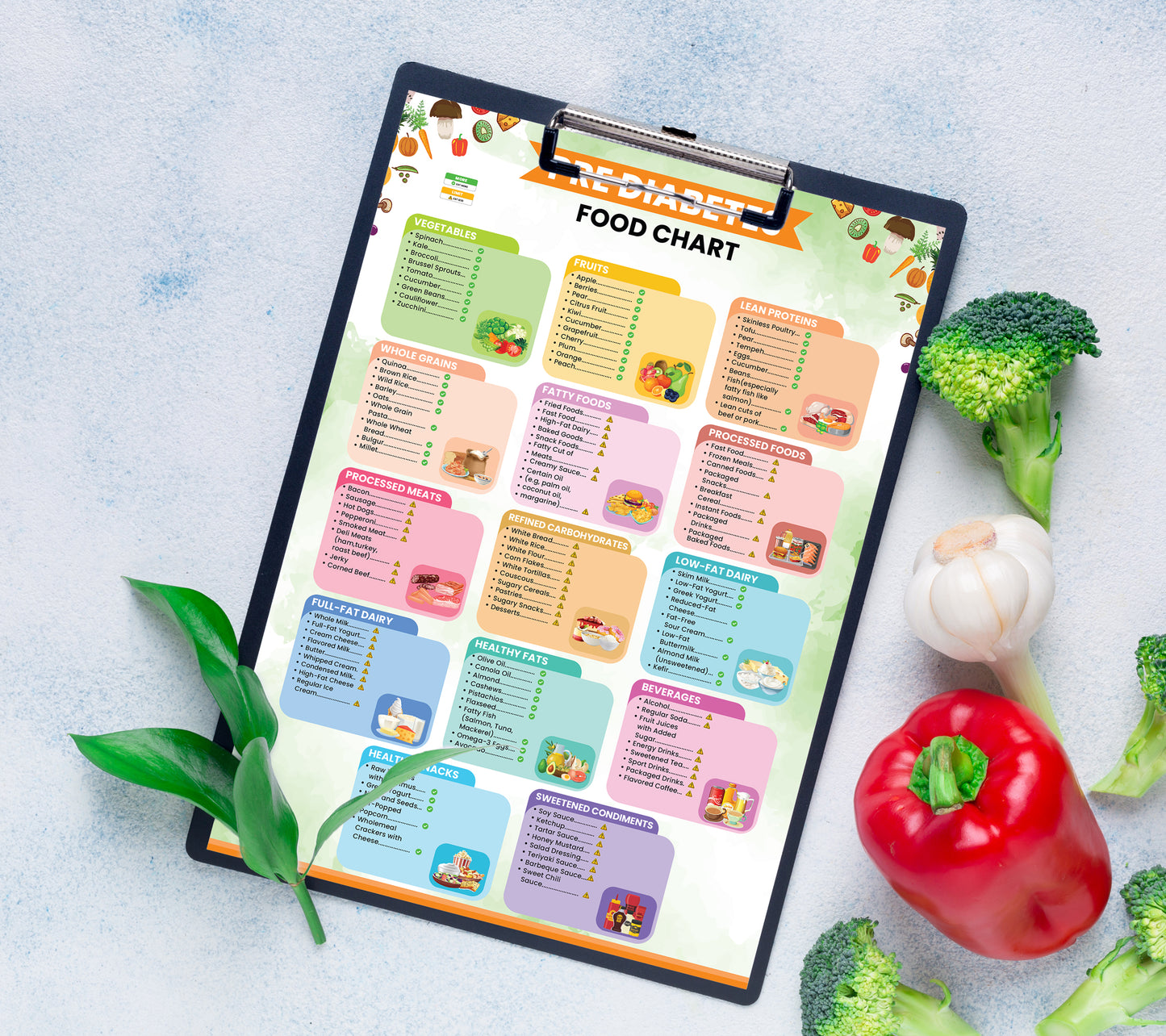 Growzale™ Pre Diabetes Food Chart, Prediabetic Foods, Low Sugar Food Meal Plan, Prediabetes Food Chart and Grocery List, Pre Diabetic Foods To Avoid