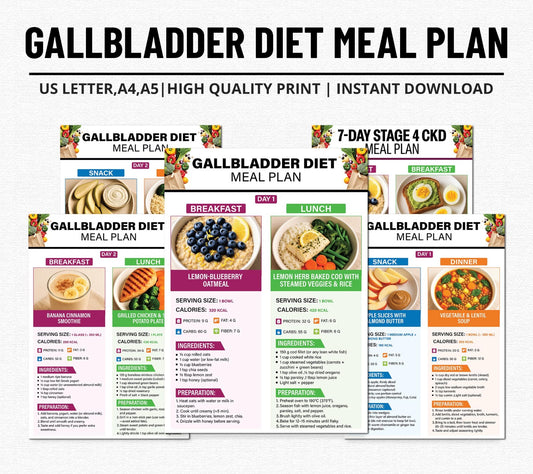 Gallbladder Diet Food List, Gallstones & Post Gallbladder Removal Surgery Meal Chart, Bile Cholecystectomy Food Chart, Gallbladder Cleanse