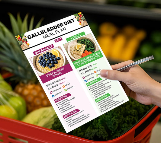 Gallbladder Diet Food List, Gallstones & Post Gallbladder Removal Surgery Meal Chart, Bile Cholecystectomy Food Chart, Gallbladder Cleanse